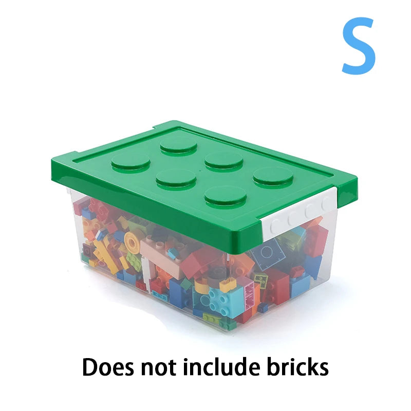 Kids Building Block Storage Box Toys Organizer Stackable Block Case Container Books Stationary Holder Sundries Snack Container