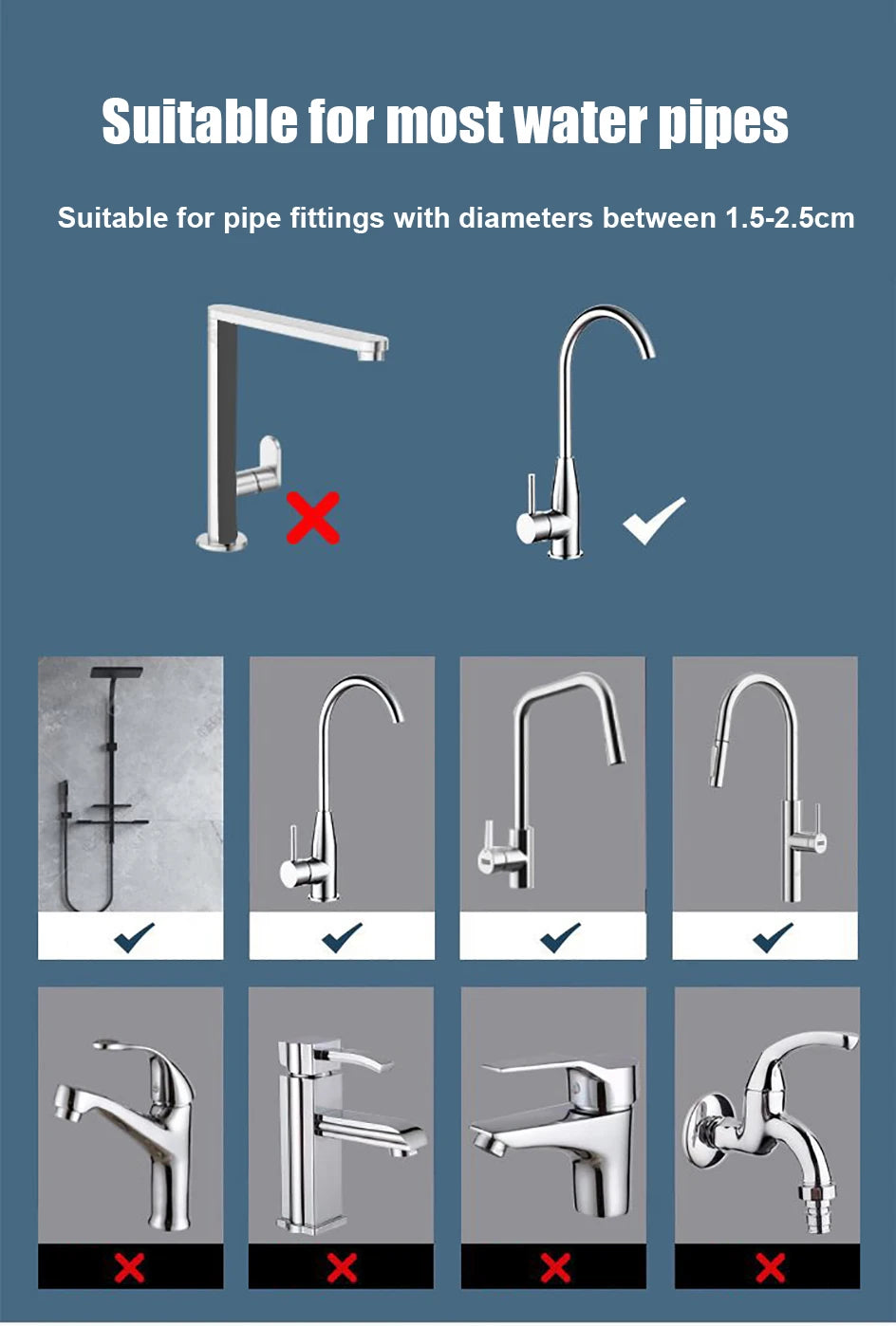 1PC Kitchen Sink Drain Holder Adjustable Height Flexible and Rotatable Hanging Faucet Rack  Suitable for Soap Sponges Brushes