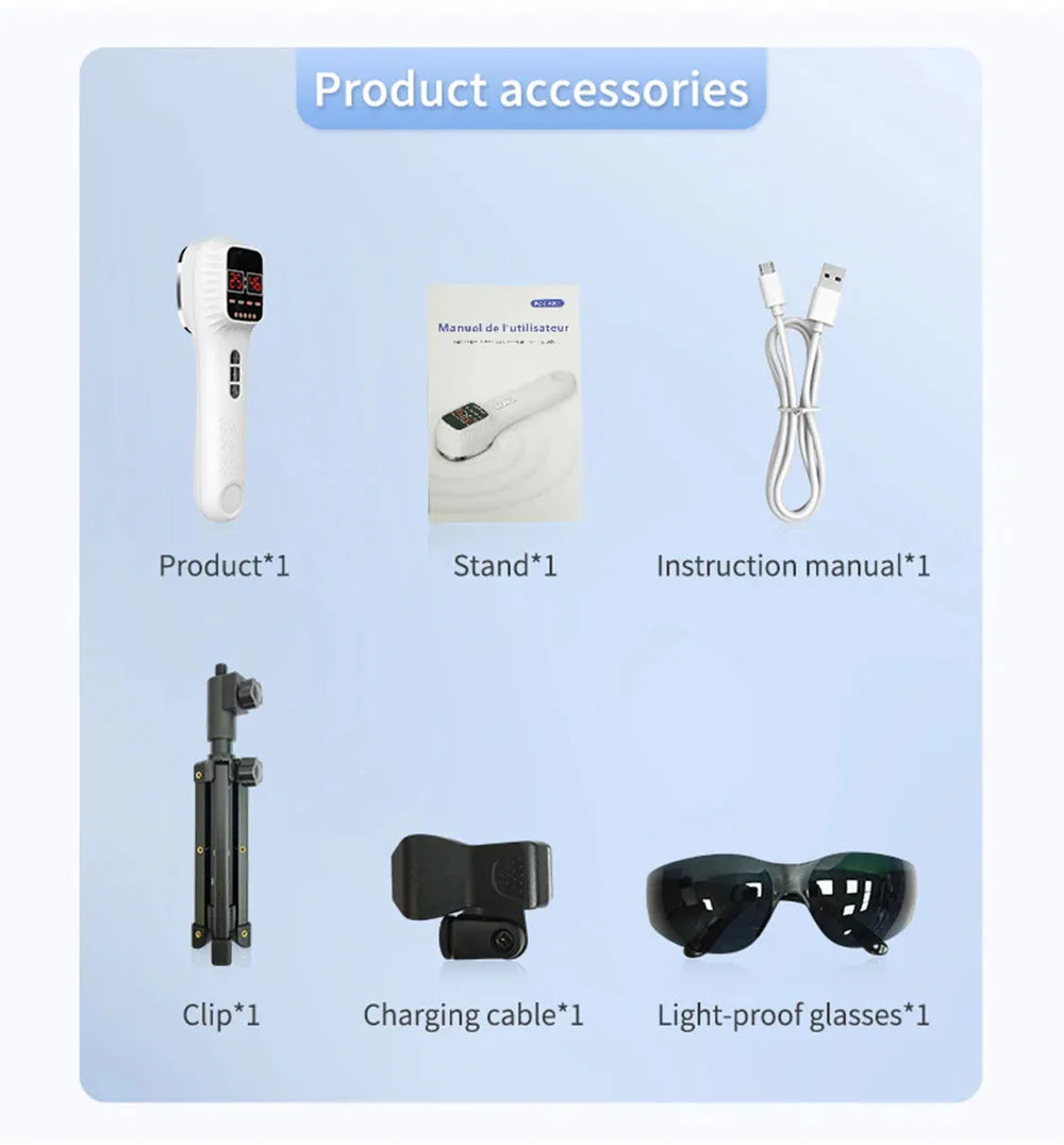 New Handheld Facial Body Red Light LED Laser Therapy Beauty Device Anti Aging Wrinkle Acne Rejuvenation Skin Tighten whitening