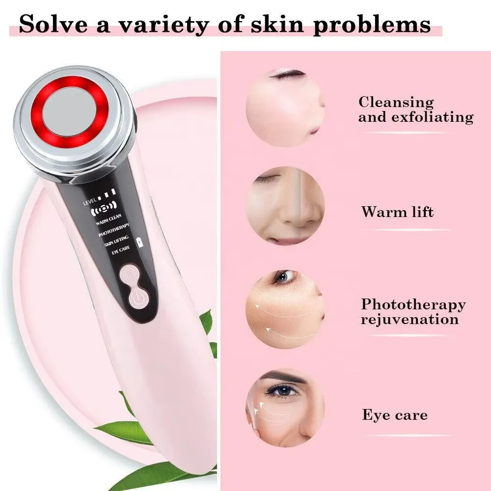 EMS Facial Massager Skin Care Tools 4 in 1 RF Face Lift Multifunction Firm Device Skin Rejuvenation Wrinkle Removal