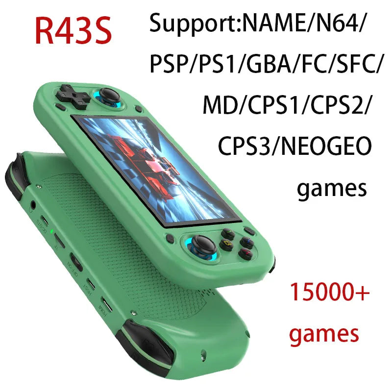 R43S Retro Handheld Video Game Console Open Source Linux System 4.3Inch IPS Screen Portable Pocket Video Player Gaming Machine