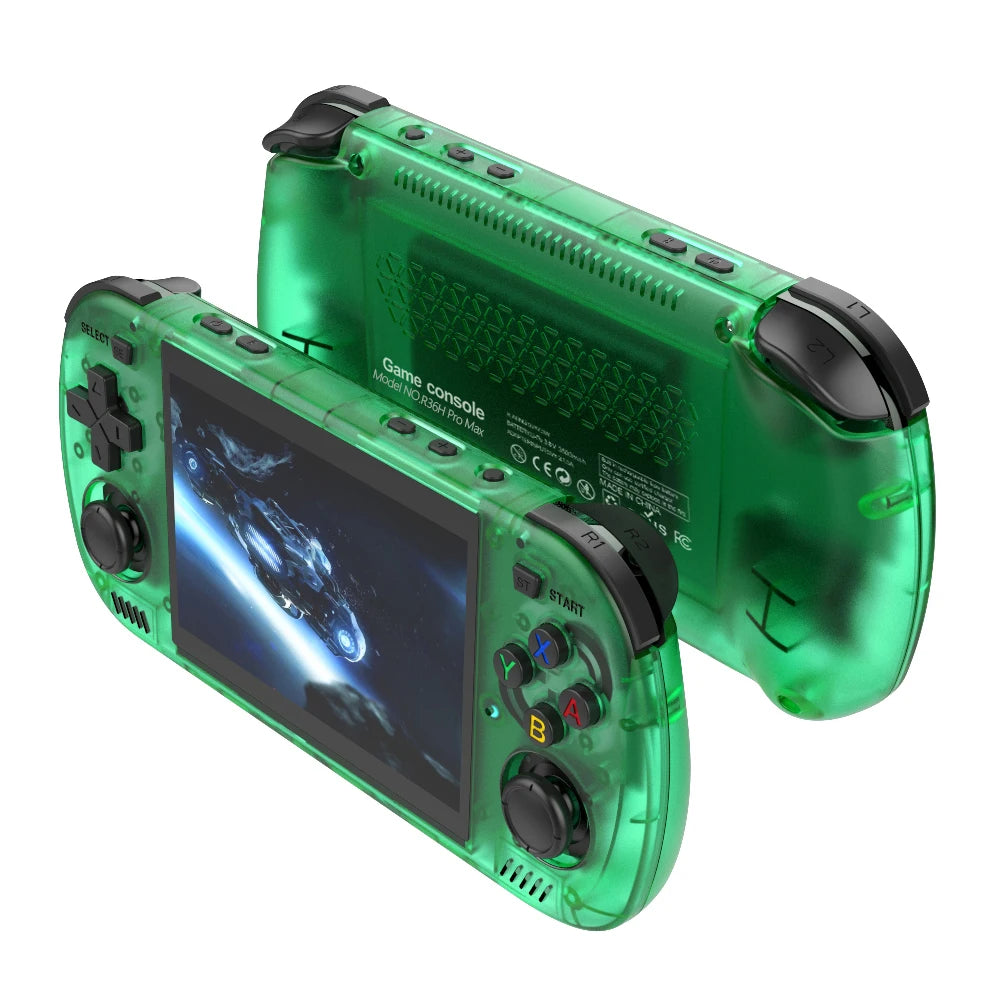 Retro Portable Gaming Console R36H PRO MAX Features a 64-bit Linux system and a 4.2-inch IPS display. This portable handheld vid