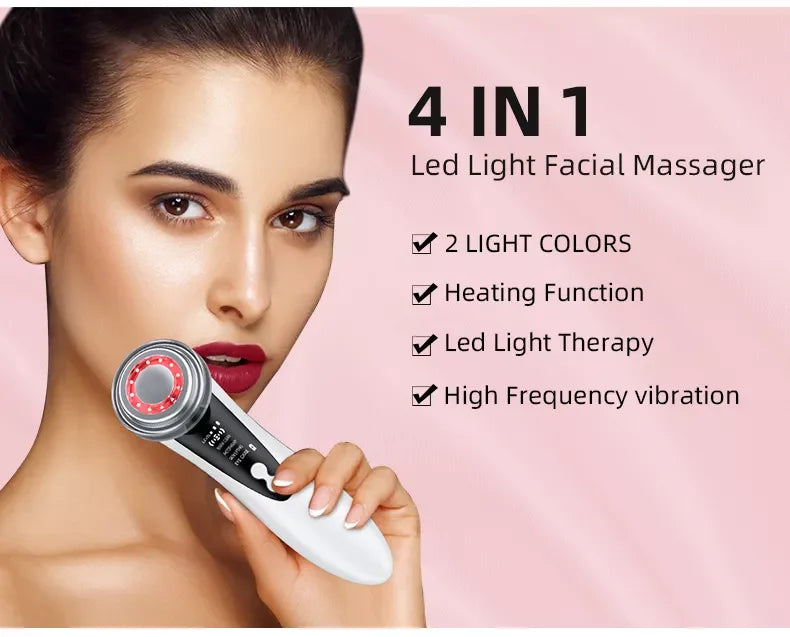 EMS Facial Massager Skin Care Tools 4 in 1 RF Face Lift Multifunction Firm Device Skin Rejuvenation Wrinkle Removal