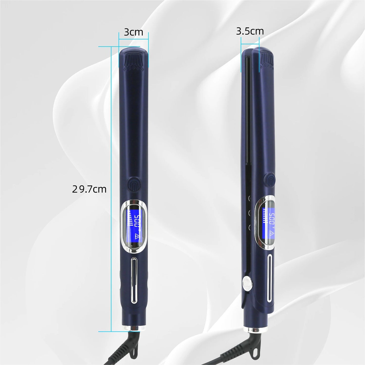 Hair Straightener Curler 500°F Professional Hair Flat Iron For Salon Styling Tools Keratin Treatment Dual Voltage LCD Display