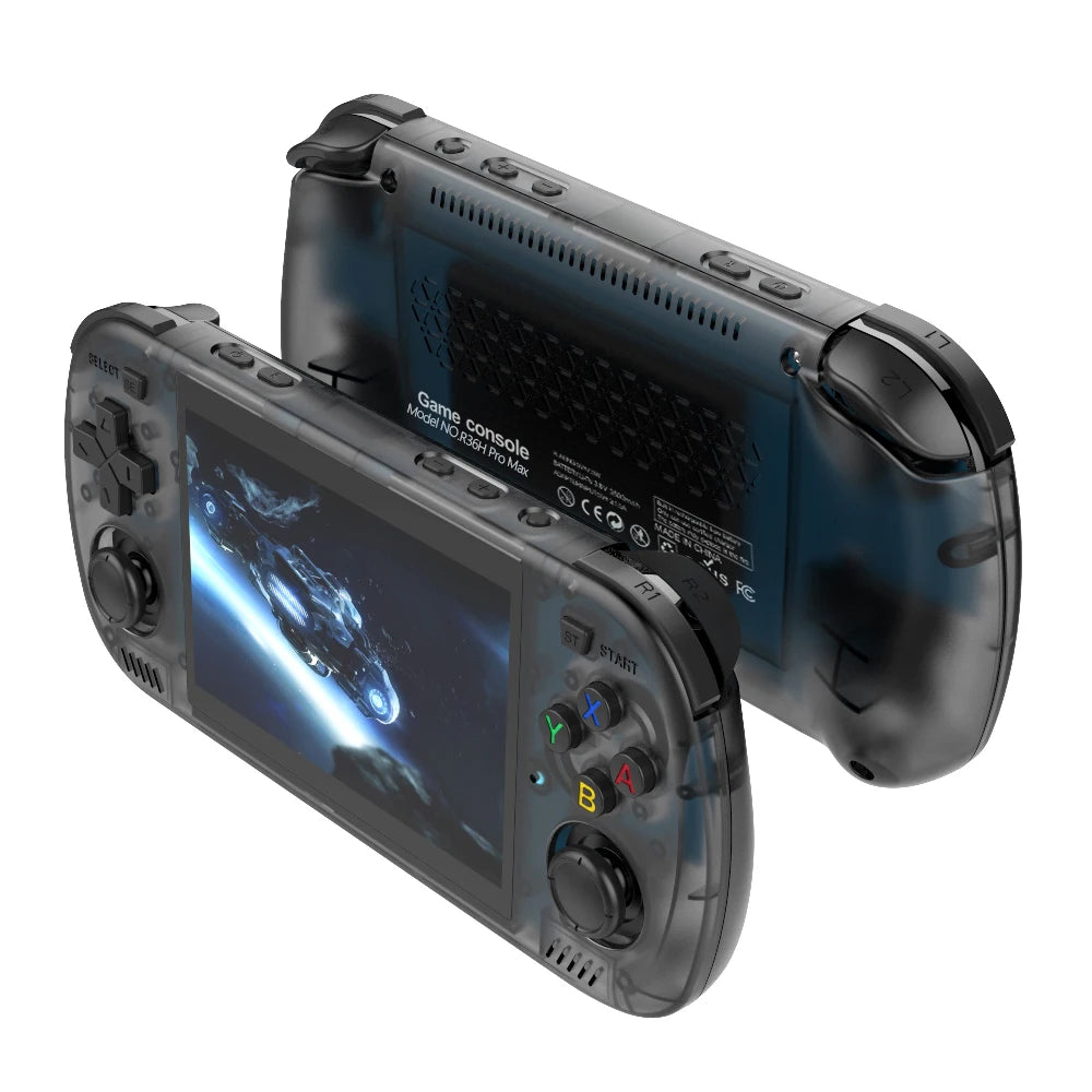 Retro Portable Gaming Console R36H PRO MAX Features a 64-bit Linux system and a 4.2-inch IPS display. This portable handheld vid