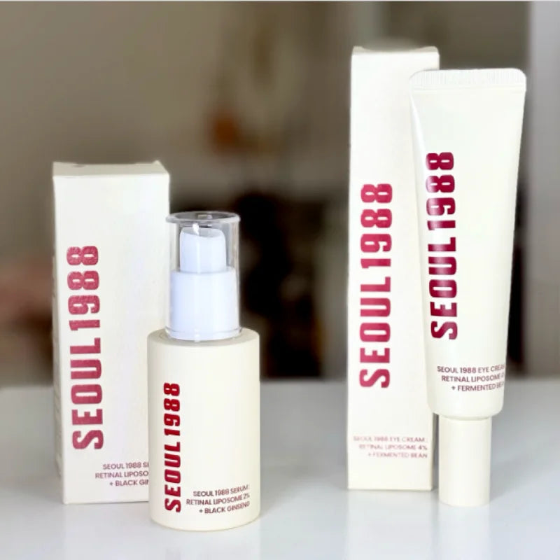 Seoul 1988 Korean Skin Care Set Snail Mucin Eye Contour Care Vitamin C Retinol Dark Circles Removal Seoul 1988 Korean Cosmetics