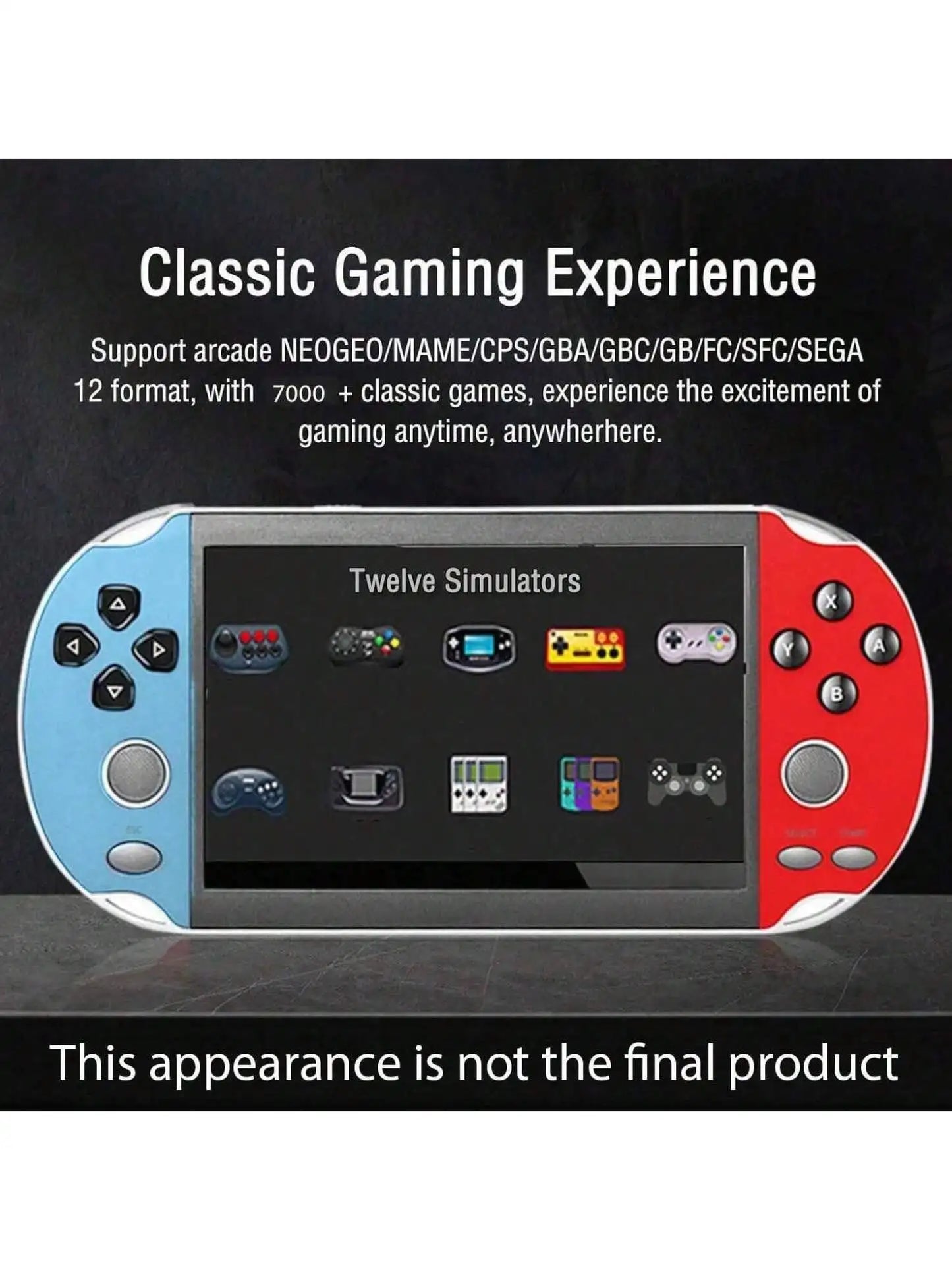 Retro Handheld Game Player Built-In 5000 Games Game Portable Console Audio Video Game Console AV Output Birthday Gift