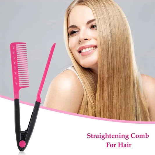 1 Piece V-shaped Straightener Hairdressing Straightening Brush Salon V Comb Straightener Styling Hair Folding Hair Styling Tool