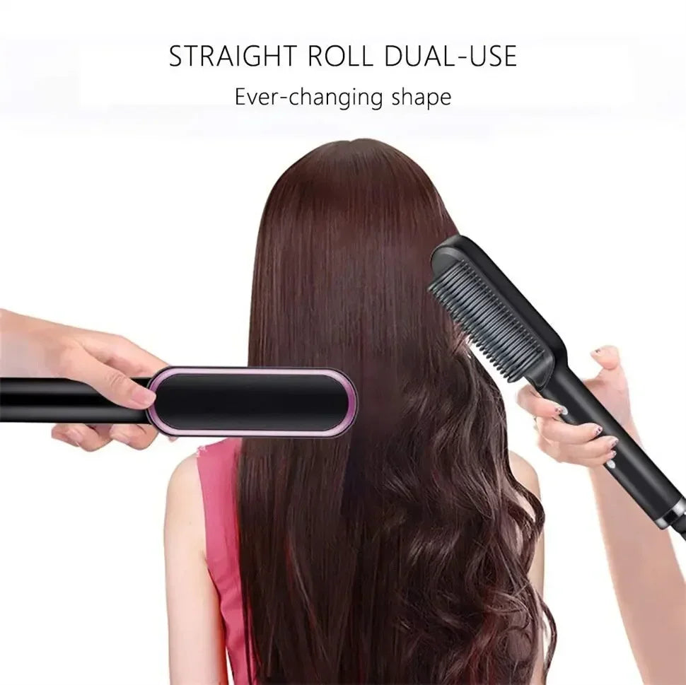 Hair Straightener Quick Heated Electric Hot Comb Hair Straightener Professional Negative Ion Hair Care Hairstyle Brush