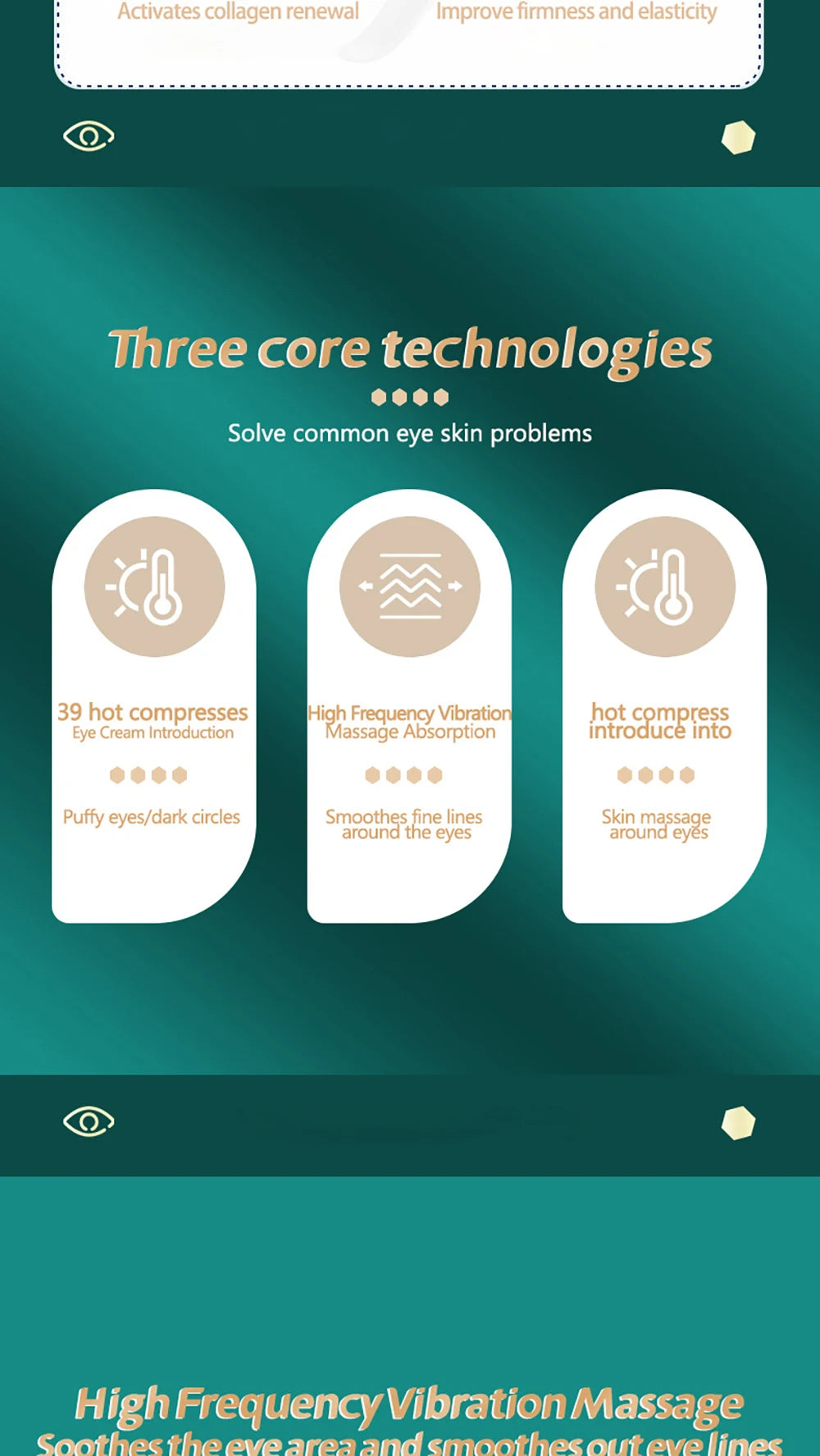 HIFU New Instrument Anti-Wrinkle Lift Tightening Photon Therapy Facial Massager Beauty Device Skin Care Beauty Tools Eye Massage