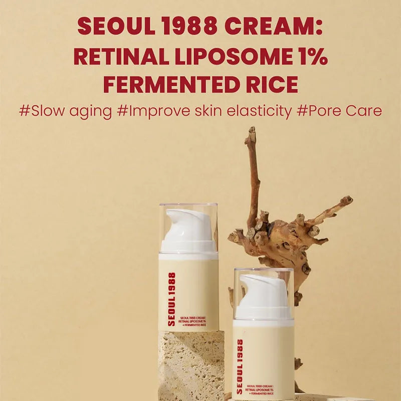 Seoul 1988 Eye Cream, Retinol Serum, Anti-Wrinkle, Anti-Aging, Skin Elasticity, Pigmentation, Niacinamide, Korean Skincare