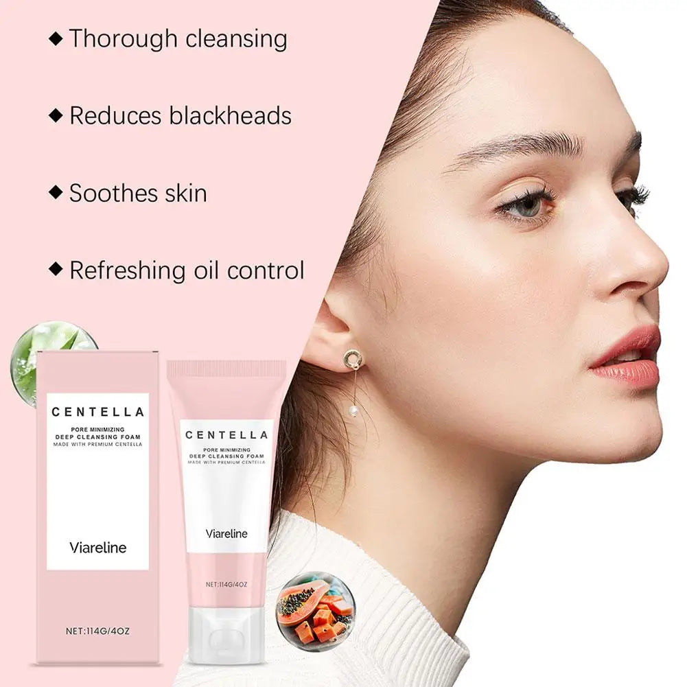 Centella Asiatica Moisturizing Facial Cleanser Deeply Cleanses Facial Skin Repairs Barrier Soothes Sensitive Discomfort Skincare