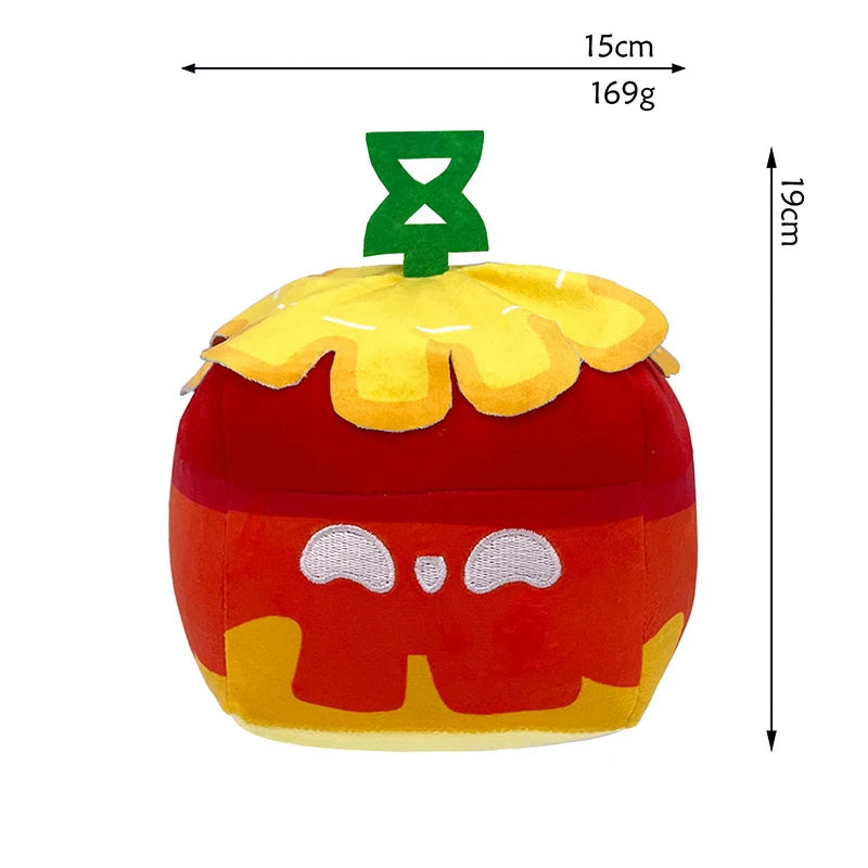 15cm Blox Fruits Plush Toys Anime Bloxfruits Devil Fruit Leopard Pattern Box Plush Pillow Soft Stuffed Toy Doll Children Gifts