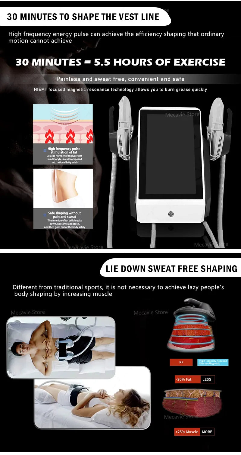 2026  RF Technology Muscle Stimulation Fat Reduction Slimming Beauty Equipment High Intensity 6500W Body Shaping Machine