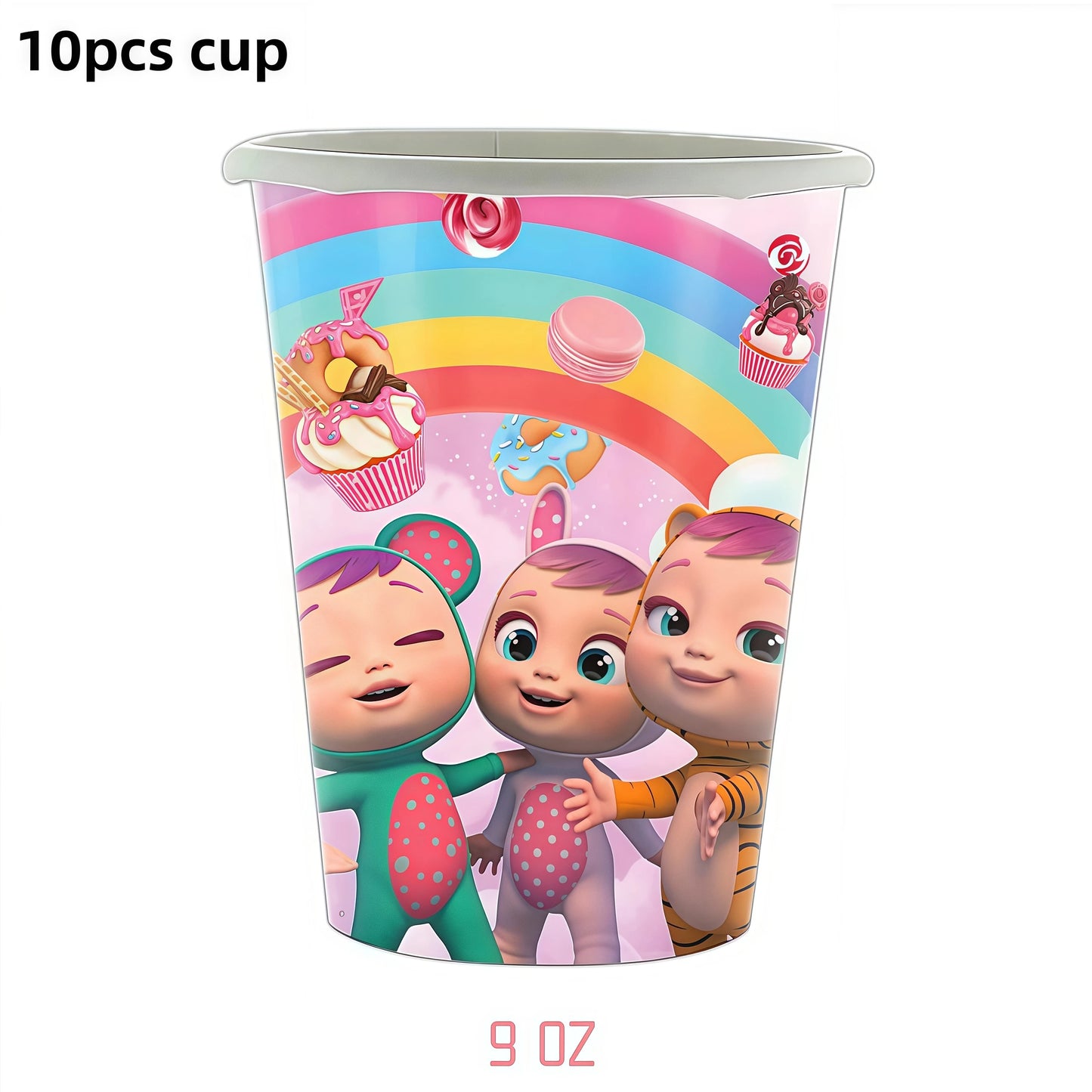 Cry Babiesed Birthday Party Decoration Tableware Cups Plates Balloons Cake Topper Tablecloth Backdrop Baby Shower Party Supplies