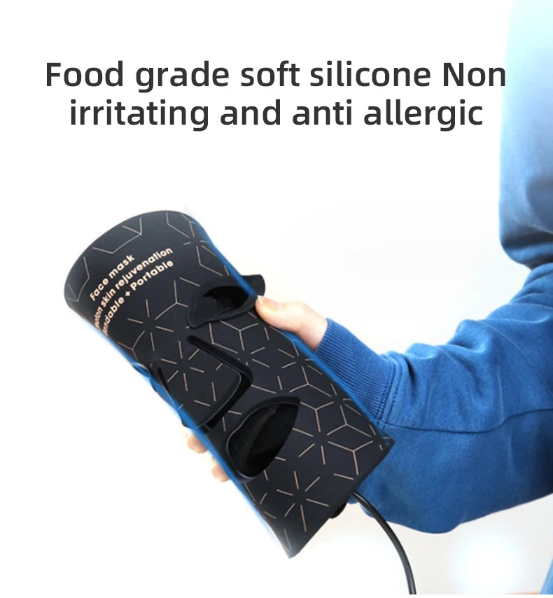 LED Photon Beauty Infrared Mask Instrument USB Electronic Mask Rejuvenation Lightens Fine Lines Brighten Skin Tone Repair Skin