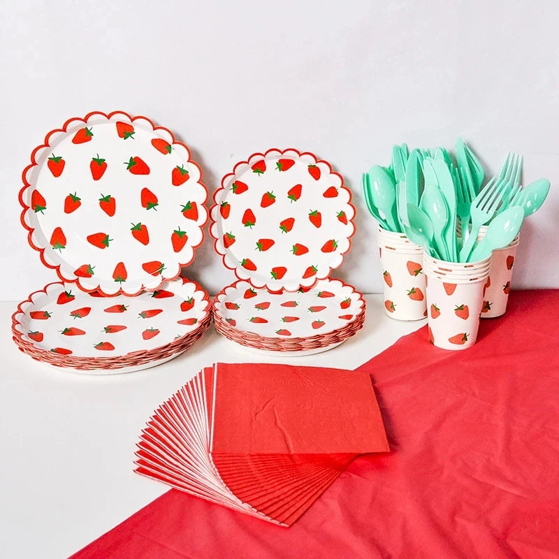 Strawberry Party Supplies and decorations