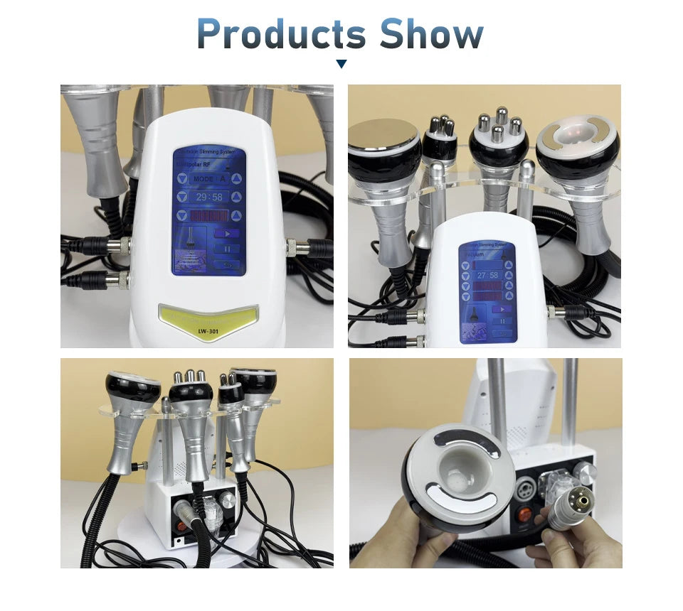 4IN1 Vacuum 40K Body Cavitation Massager Facial Radiofrequency Freckles Removal Fat Burner Cellulite Massager Skin Beauty Device