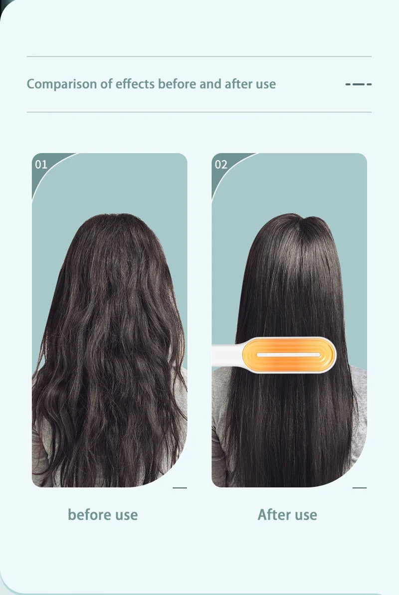 Hair Straightener Quick Heated Electric Hot Comb Hair Straightener Professional Negative Ion Hair Care Hairstyle Brush
