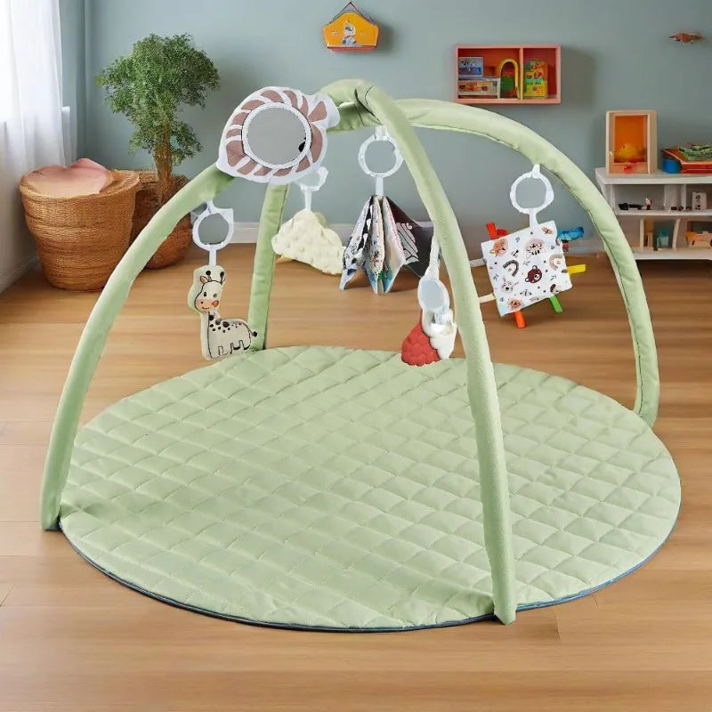 Baby Toys Crawling Play Mat with Cartoon Detachable Hangers Soft Thickened Floor Games Pad Baby Climb Training Toys Props