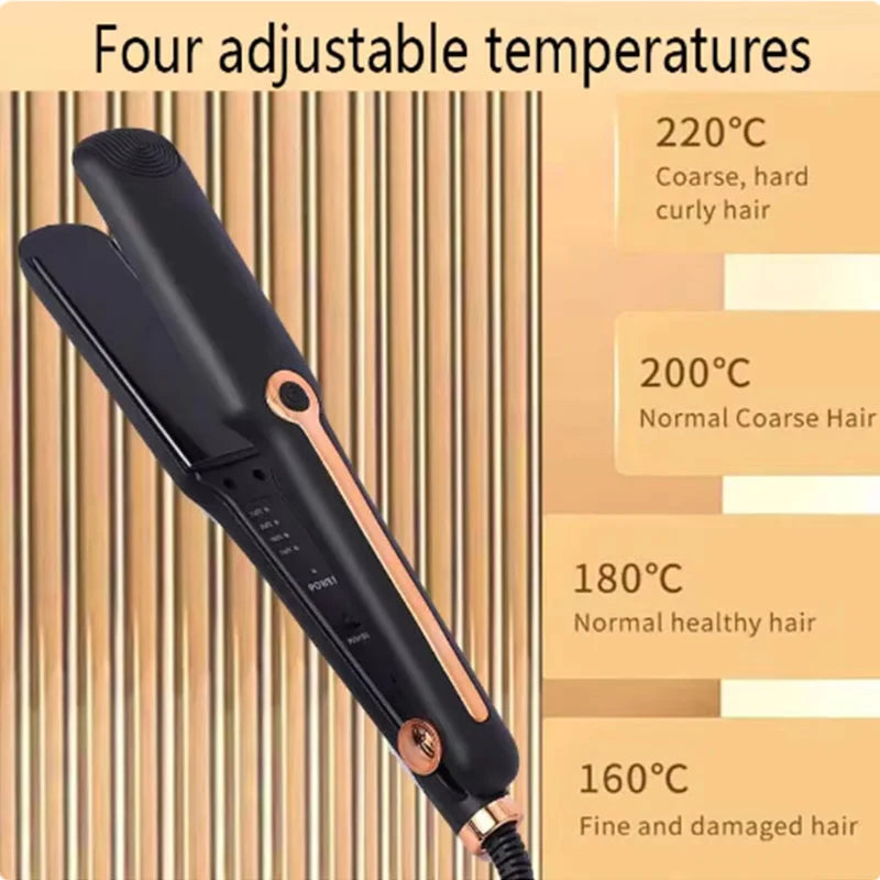 Professional ladies hair straightener portable small electric splint straight styling tool hair straightener and curler 2 in 1