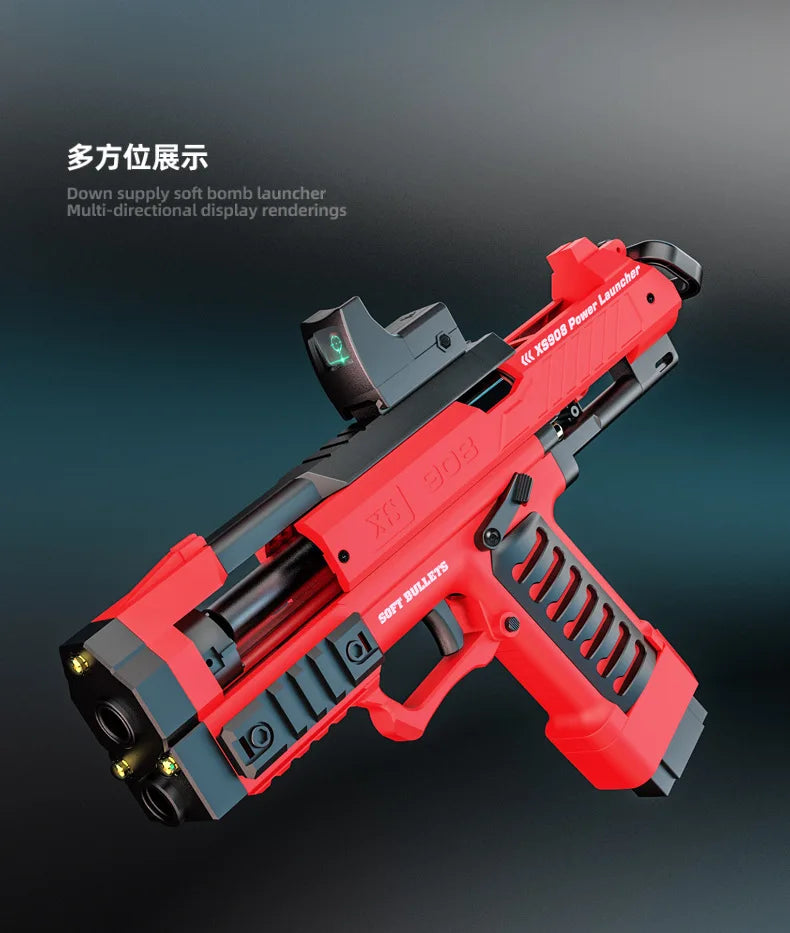 Raptor Launcher Shell Soft Bullet Gun Toy Gun Outdoor Chicken Pistol Model Can Be Hung Manually Loaded Christmas Gift 2025