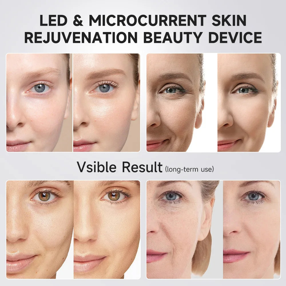 UBilli Booster Pro Led Facial Light Therapy 5 Colors Eye Beauty Wand Red Light Eye Massager for Skincare Rejuvenation Tool