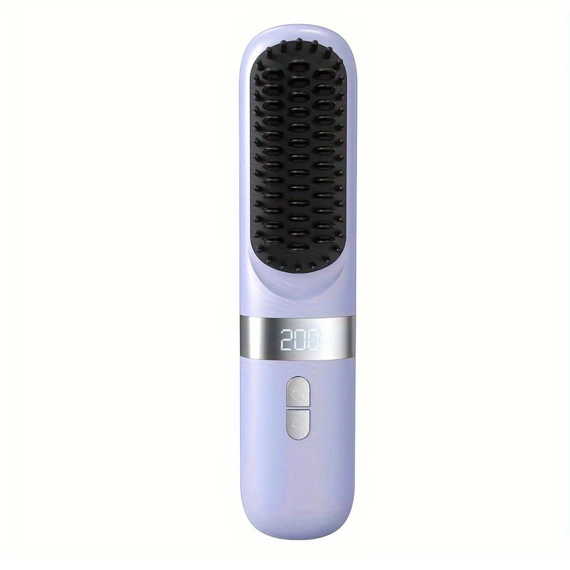 2025 Electric Hot Comb Multifunctional Wireless Straight Hair Straightener Negative Ion Anti-Scalding Straightening Brush New