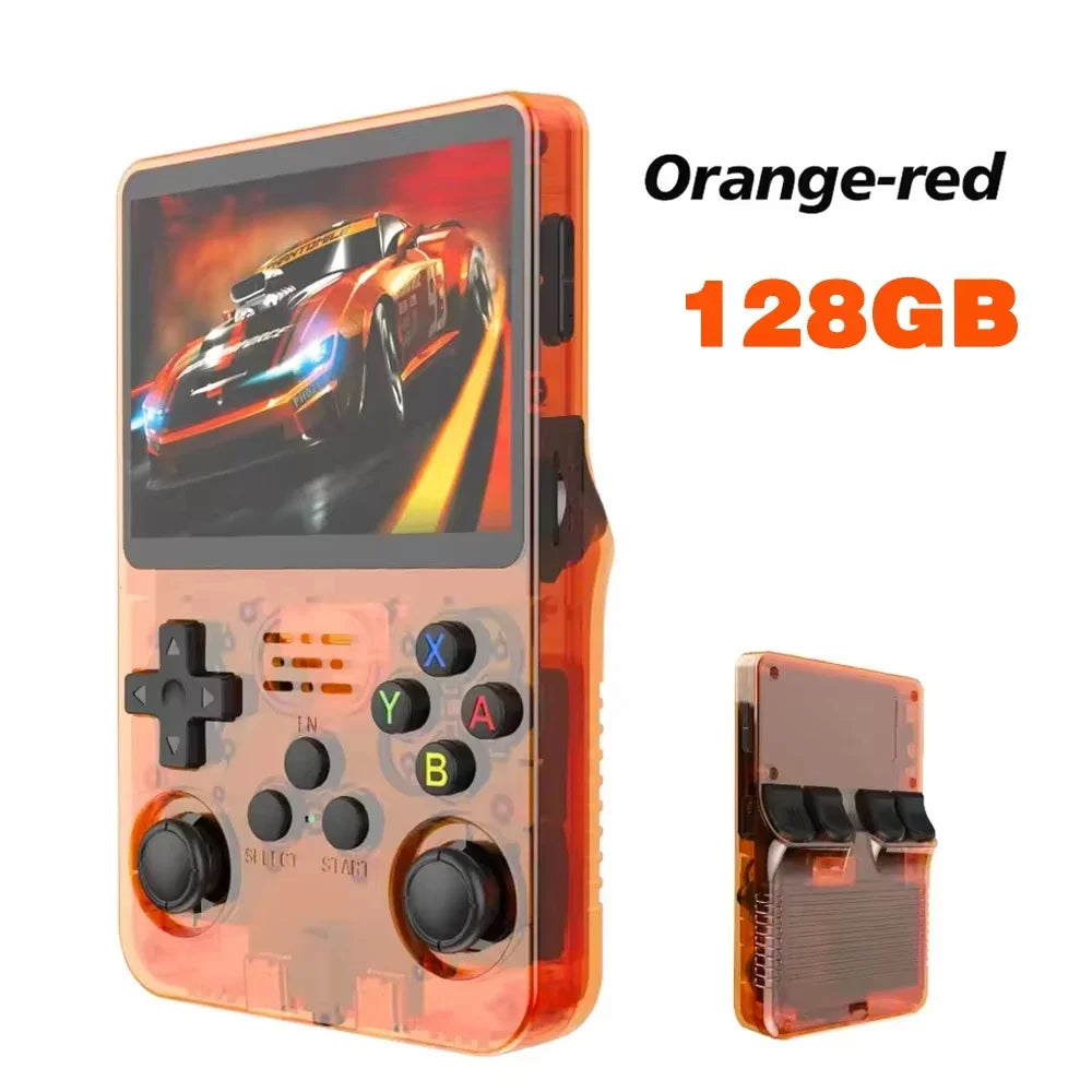 128G R36S Retro Handheld Video Game Console Linux System 3.5 Inch IPS Screen R35s Pro Portable Pocket Video Player 64GB Games