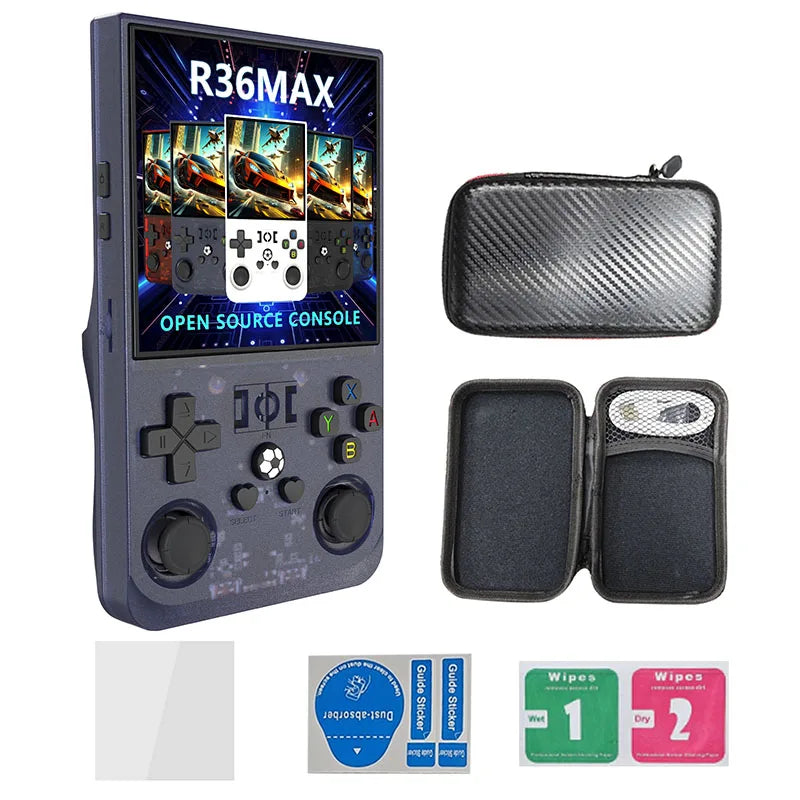 Retro Handheld Game Console Linux System 4.0 Inch IPS Screen Open Source R36MAX Portable Video Player Kids Gift