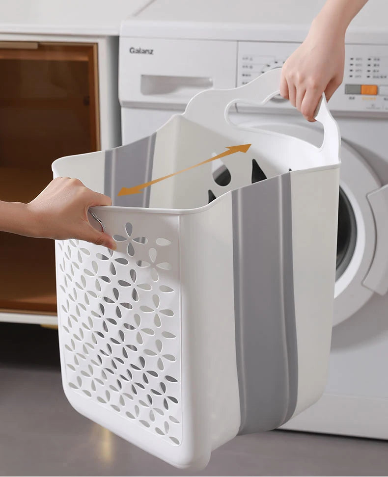 Folding Bathroom Laundry Basket Wall-mounted Dirty Clothes Storage Basket Household Laundry Bag Laundry Organizer Dropshipping
