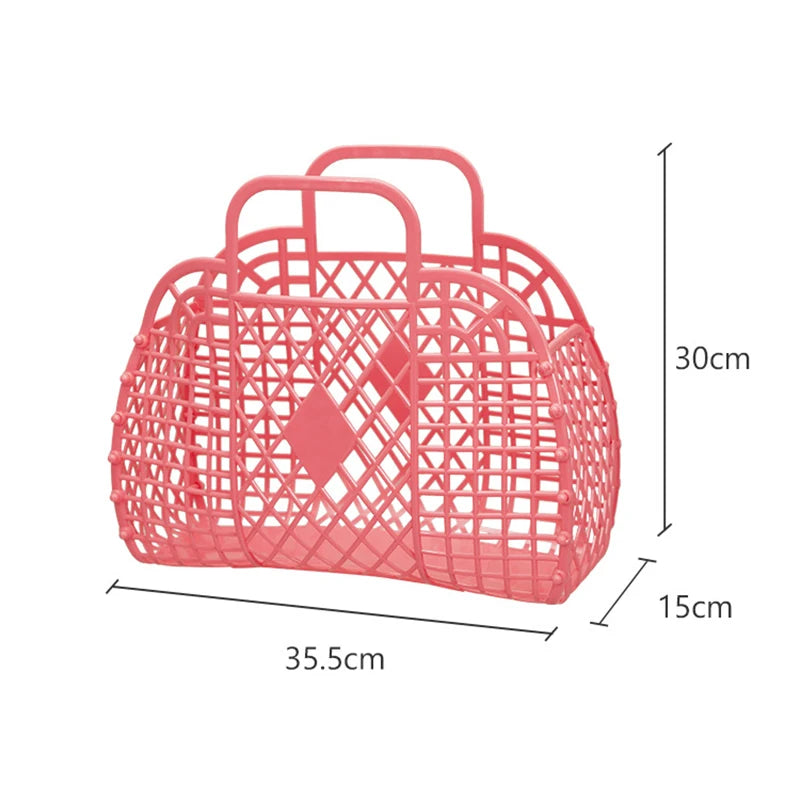 Large Bathroom Laundry Basket,Foldable Mesh,Portable Plastic Bathroom Laundry Basket,Assemble the Wash Basket,Reusable Shopping