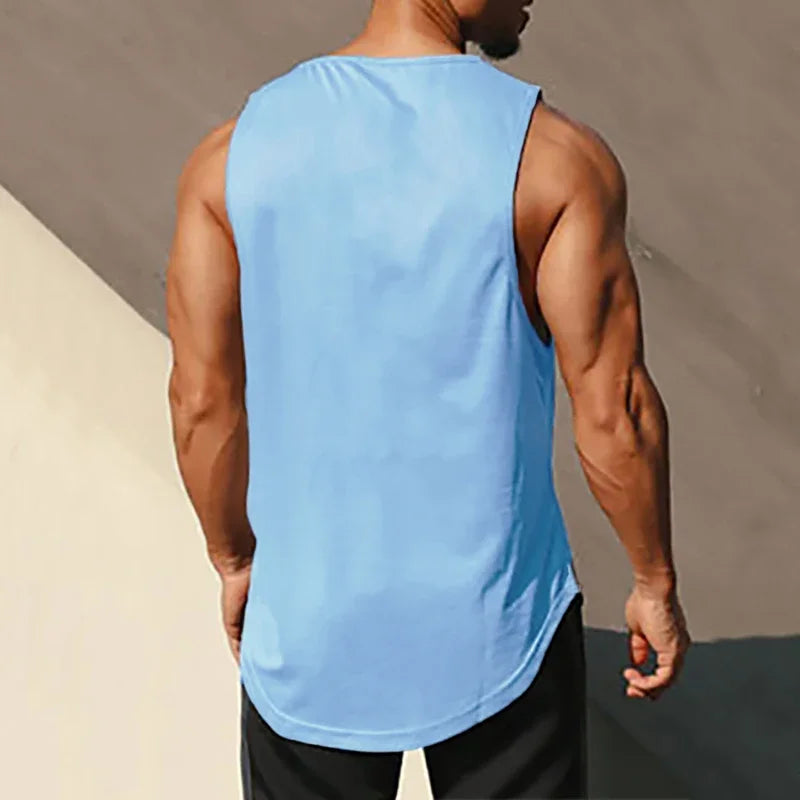 Men's Clothing Bodybuilding Gym T-shirts for Men Basketball Man Sleeveless Shirt T-shirt Vest Summer Clothes Tops Tees