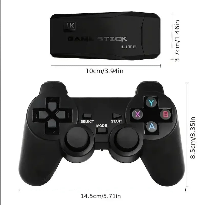 Video Game Console Retro Handheld Game Console 64G with Built-in 20000 Wireless Game Controller Children's Game Stick Christmas