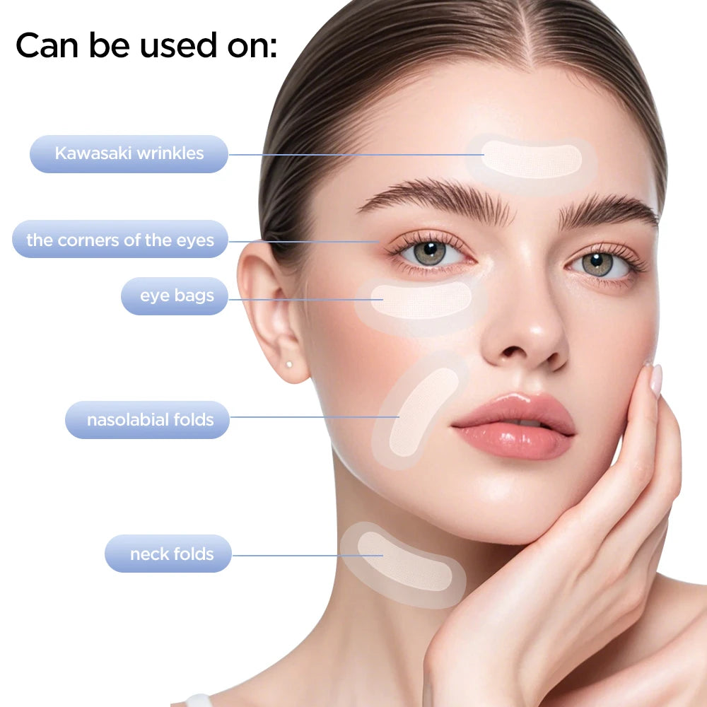 Hyaluronic Acids Microneedle Eye Patch Korean Skin Care for Moisturizing Anti-Wrinkle Aging Smooth Puffy Eye Bags Eye Mask