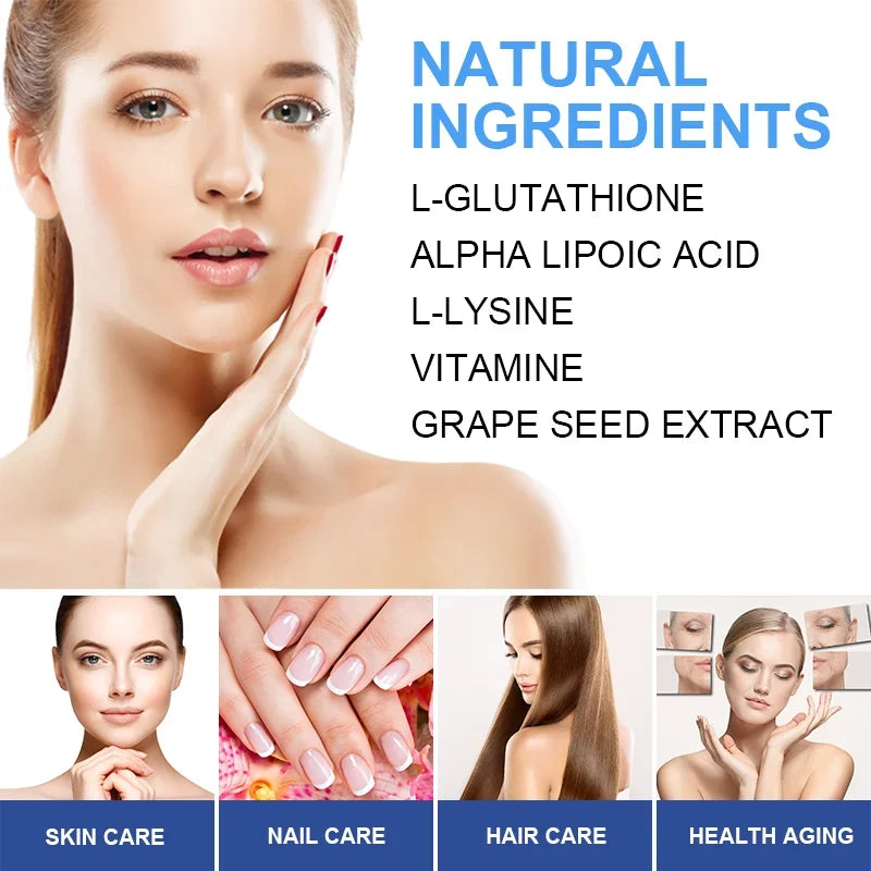 Pure Glutathione Capsules - Max Absorption, Support Overall Detoxification, Antioxidant & Anti-Aging, Liver, Skin & Immunity
