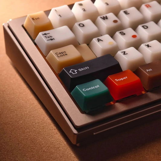 Soft Jade Mixed Lamp Retro Fog Light Cherry Profile PC Custom Keycaps for 61/64/68/84/87 MX Mechanical Keyboards