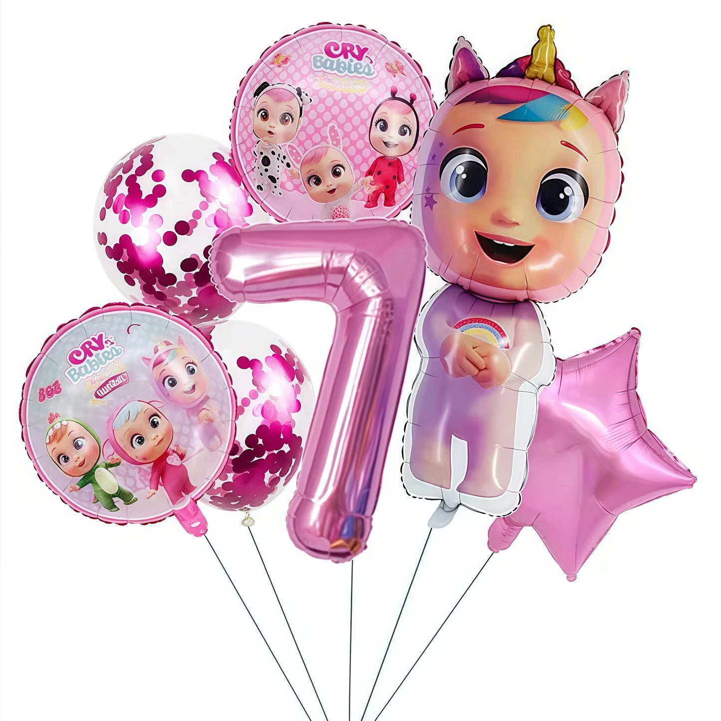 Cry Babiesed Birthday Party Decoration Tableware Cups Plates Balloons Cake Topper Tablecloth Backdrop Baby Shower Party Supplies