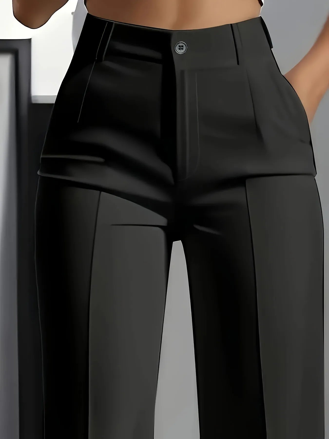 European and American cross-border 2025 new women's high-waisted, draped, straight-cut, simple suit pants for women