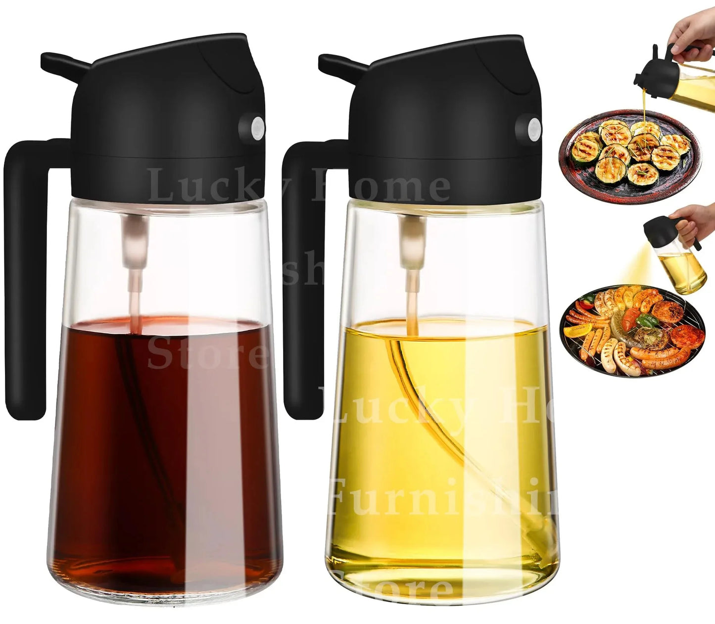 200/300/500ML Pneumatic Spray Bottle Fitness Barbecue Spray Oil Dispenser Kitchen Oil Spray Bottle Cooking Olive Oil Sprayer