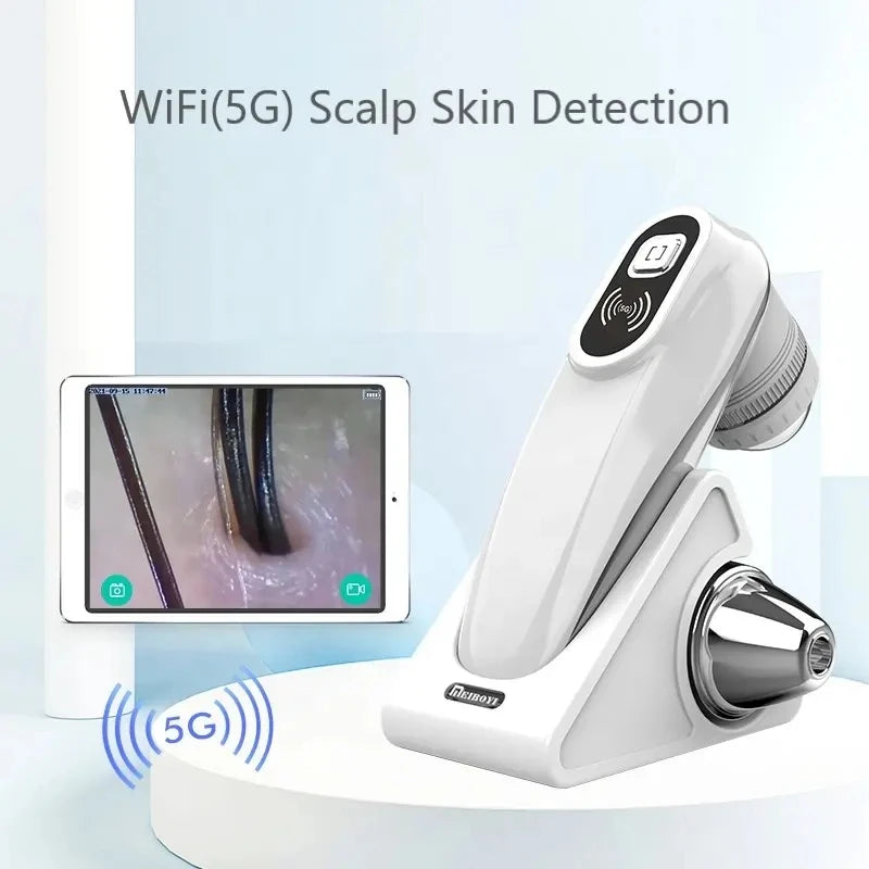 New Professional Wireless HD Intelligent Scalp/Skin/Dermal Detector Hair Follicle Testing Analysis Magnifier UV Skin Analyzer