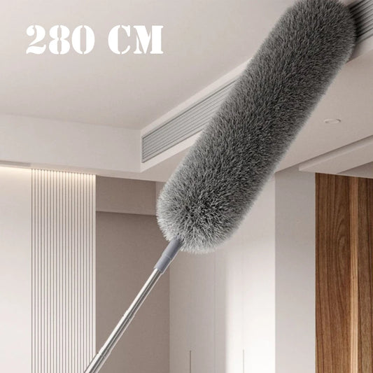 Dust Dusters With Extension Pole Retractable Dust Removal Brush Microfiber Dusting Brush Reusable Washable Ceiling Cleaning Tool