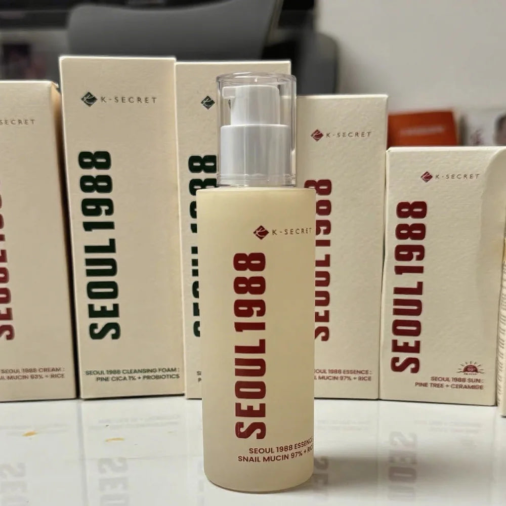 Korean Seoul 1988 Serum Retinol Black Ginseng Essence ,Facial Essence Eye Cream, Anti Aging Moisturizing Snail Cream Skin Care