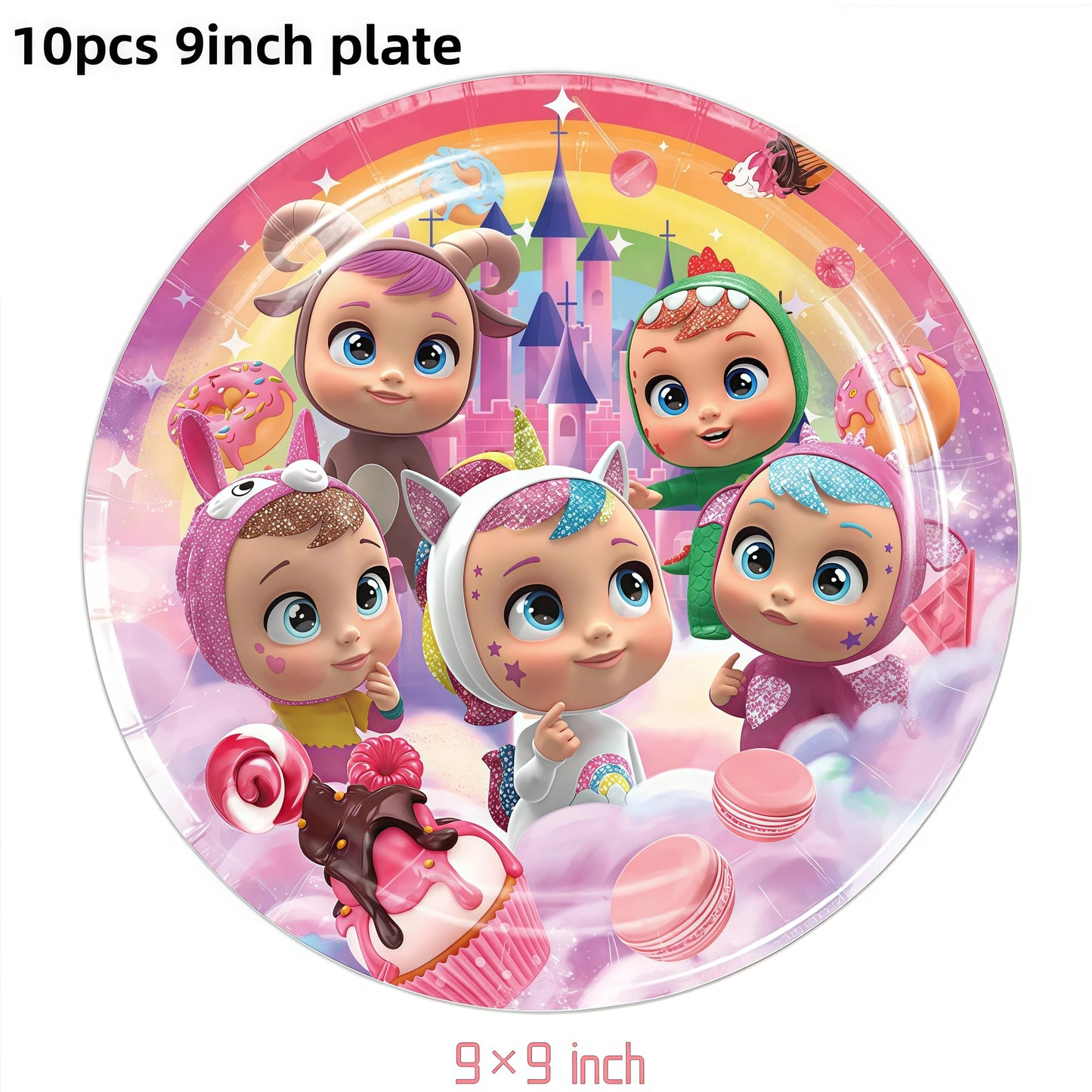 Cry Babiesed Birthday Party Decoration Tableware Cups Plates Balloons Cake Topper Tablecloth Backdrop Baby Shower Party Supplies