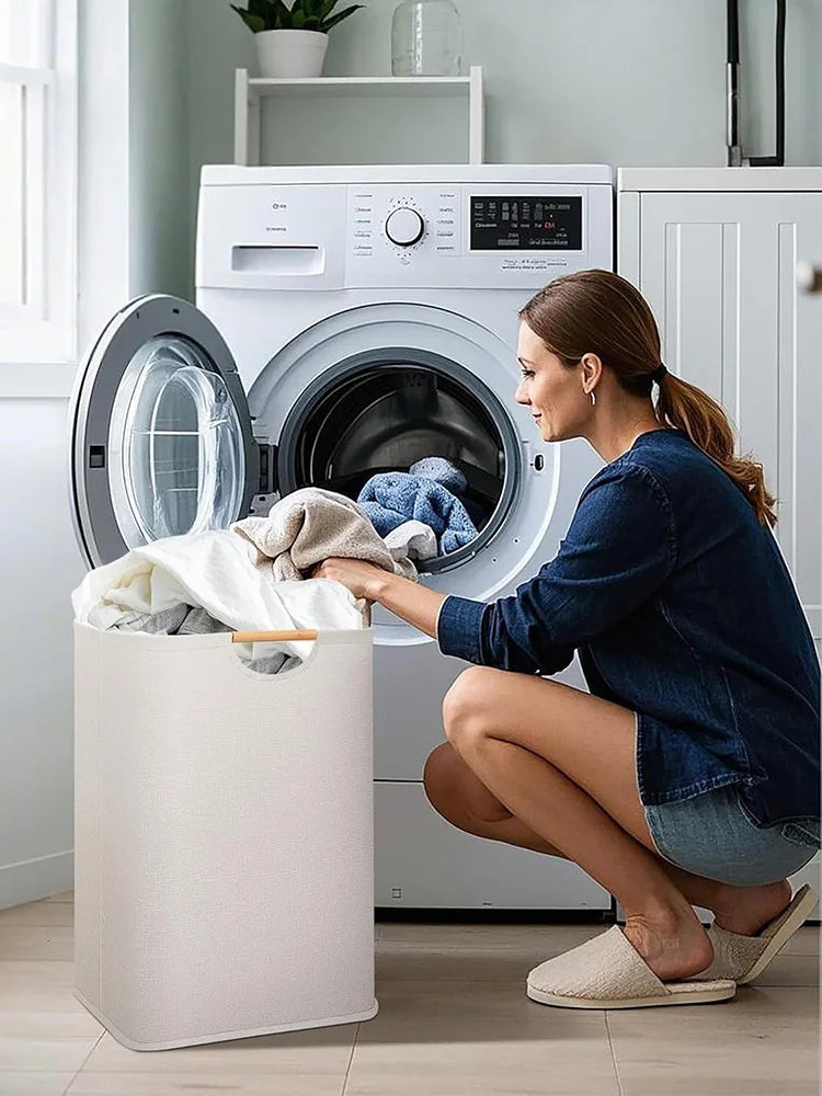 Collapsible Laundry Basket Dirty Clothes Storage Basket with Handle Hamper Sundries Storage Bag Bathroom Accessories