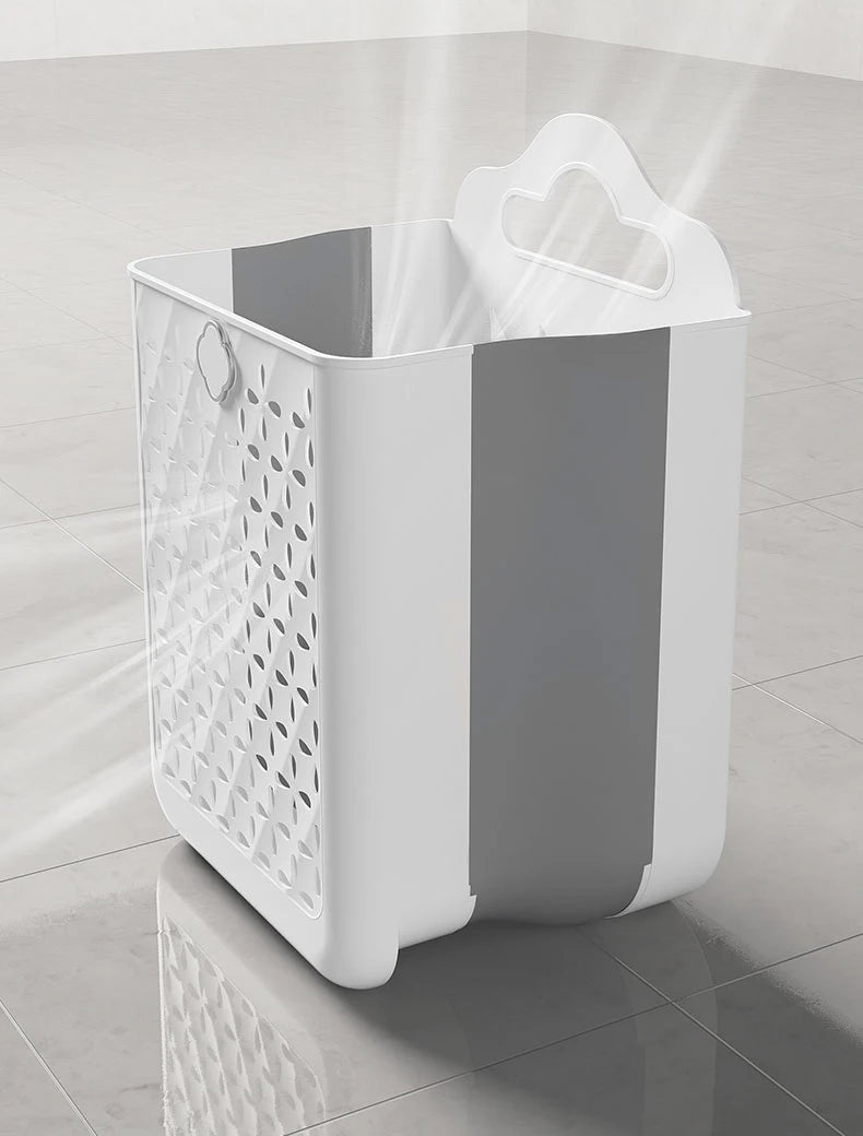 Folding Bathroom Laundry Basket Wall-mounted Dirty Clothes Storage Basket Household Laundry Bag Laundry Organizer Dropshipping