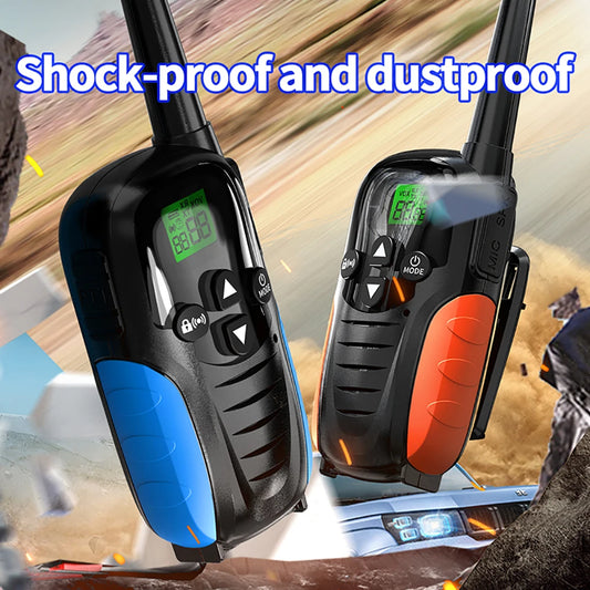 2PCS Kids Walkie Talkie Portable Outdoor Children Two Way Radio 6KM Receiver Walkie-Talkie Radio Comunicador Toys For Boys Girls