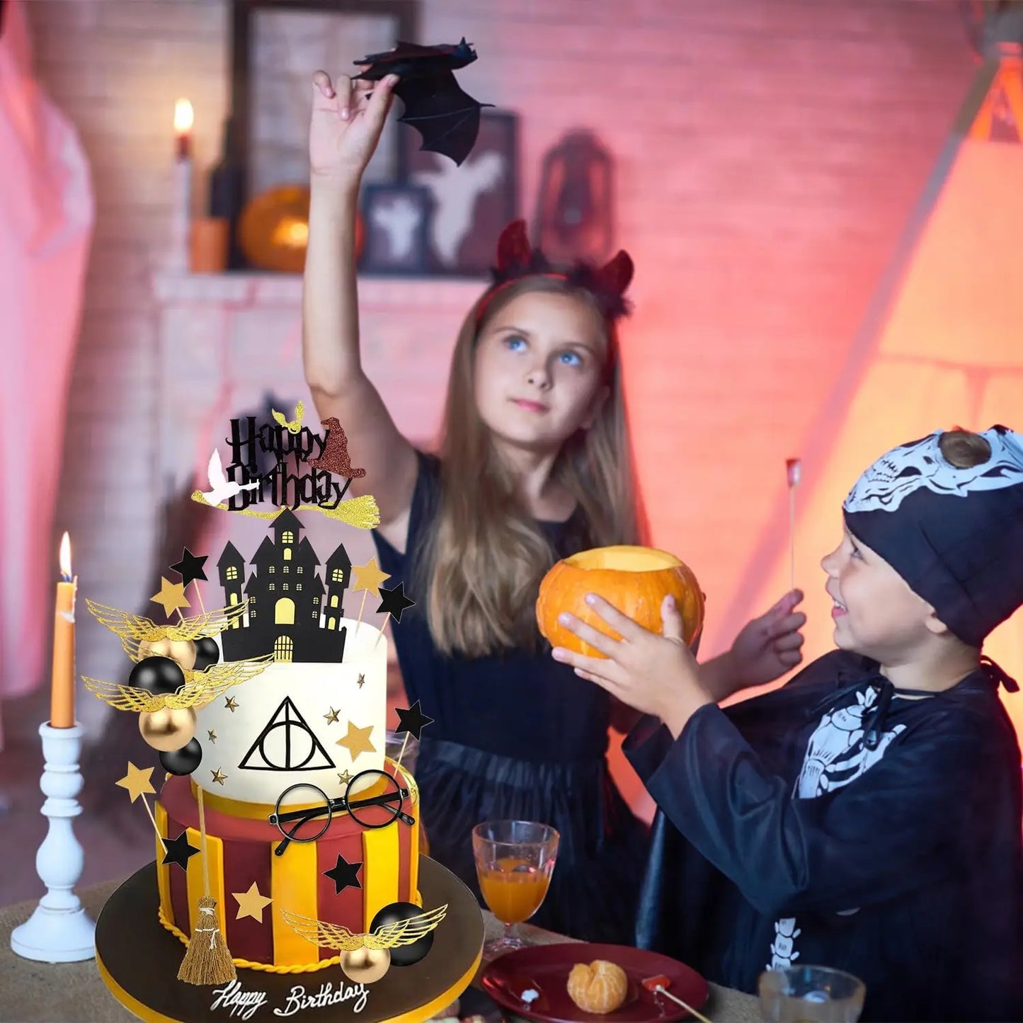 11 PCS Wizard Party Supplies - Wizard Cake Topper & Decoration - Birthday Party Favors