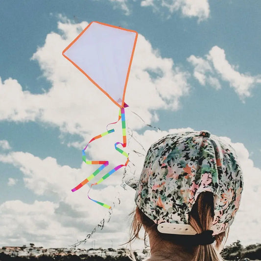 5 Blank Kites Kids Craft H Painted Coloring Kit 30m Line Interesting Blank Kite Boards Mini Teaching Toy Outdoor Project
