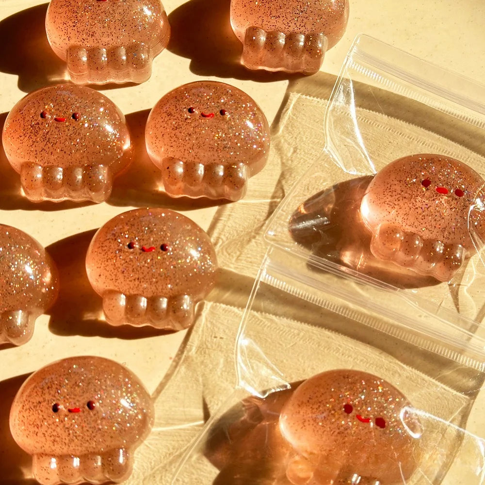 Jellyfish Squishy Toy for Stress Relief - Soft Slow Rising Sensory Fidget Toy Kawaii Party Favors for Kids Adults Birthday Gifts